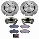 PowerStop OE Stock Replacement Low-Dust Ceramic Brake Pad, Rotor and Caliper Kit