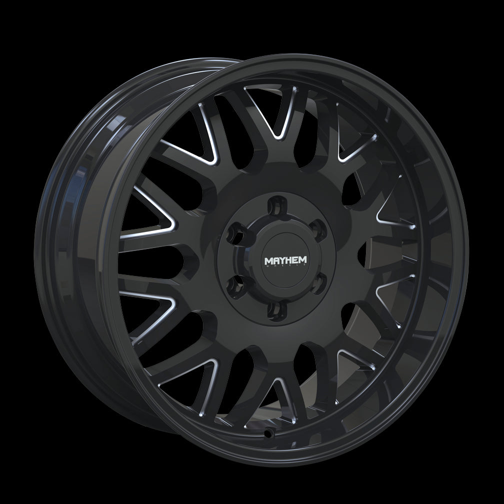 20x10 Mayhem Tripwire Black W/Milled Spokes 5x139.7 ET-19 wheel/rim