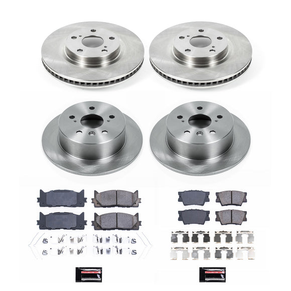 PowerStop OE Stock Replacement Low-Dust Ceramic Brake Pad and Rotor Kit