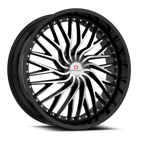 22x8.5 Cavallo CLV-43 Gloss Black 5x114.3/120 ET38 wheel/rim
