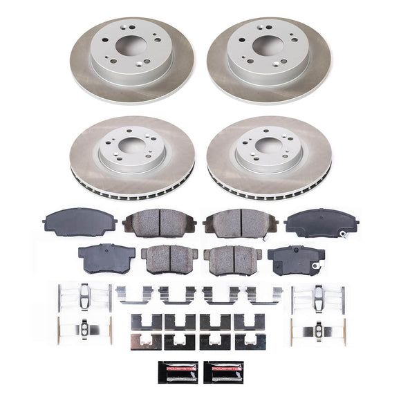 PowerStop Semi-Coated Rotor and Low-Dust Ceramic Brake Pad Kit