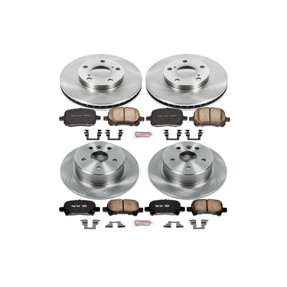 PowerStop OE Stock Replacement Low-Dust Ceramic Brake Pad and Rotor Kit
