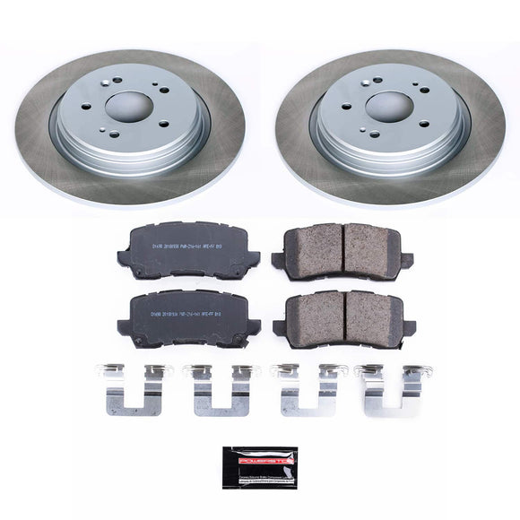 PowerStop Semi-Coated Rotor and Low-Dust Ceramic Brake Pad Kit