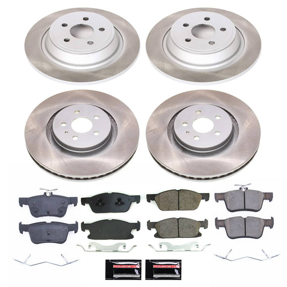 PowerStop Semi-Coated Rotor and Low-Dust Ceramic Brake Pad Kit