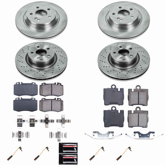 PowerStop OE Stock Replacement Low-Dust Ceramic Brake Pad and Rotor Kit