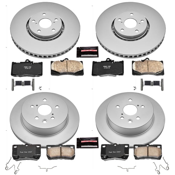 PowerStop Genuine Geomet Coated Rotor and Low-Dust Ceramic Brake Pad Kit