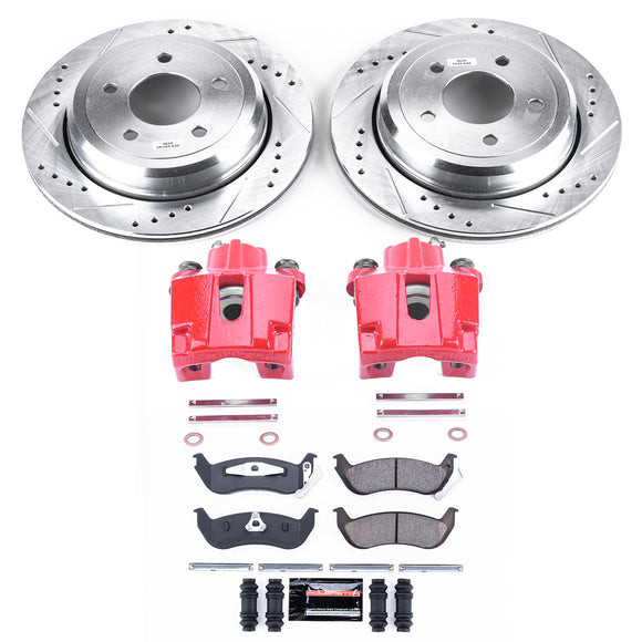 PowerStop Z23 Daily Driver Carbon-Fiber Ceramic Pads Drilled & Slotted Rotor & C