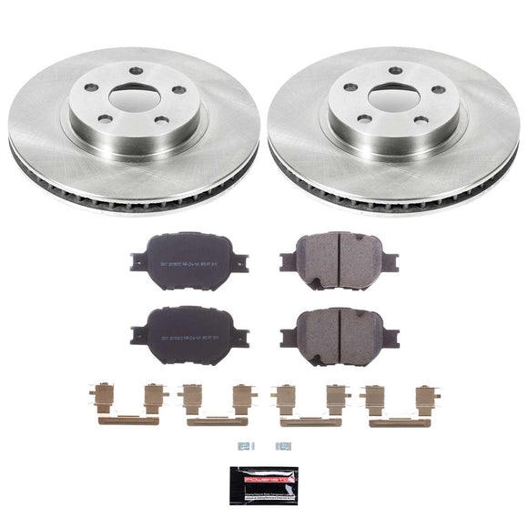 PowerStop OE Stock Replacement Low-Dust Ceramic Brake Pad and Rotor Kit