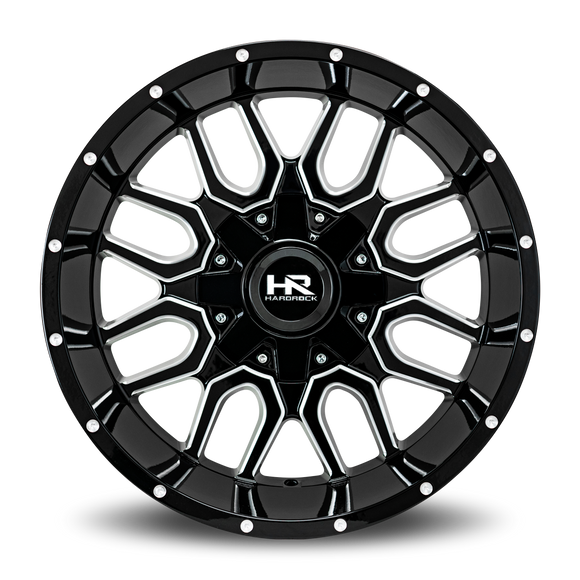 20x12 Hardrock Commander Gloss Black Milled 5x127/139.7 ET-51 wheel/rim