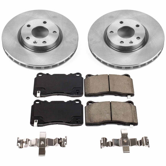 PowerStop OE Stock Replacement Low-Dust Ceramic Brake Pad and Rotor Kit