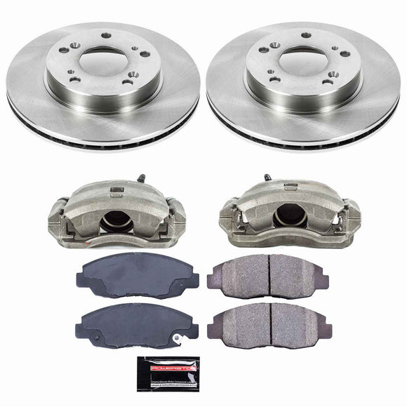 PowerStop OE Stock Replacement Low-Dust Ceramic Brake Pad, Rotor and Caliper Kit