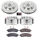 PowerStop OE Stock Replacement Low-Dust Ceramic Brake Pad, Rotor and Caliper Kit