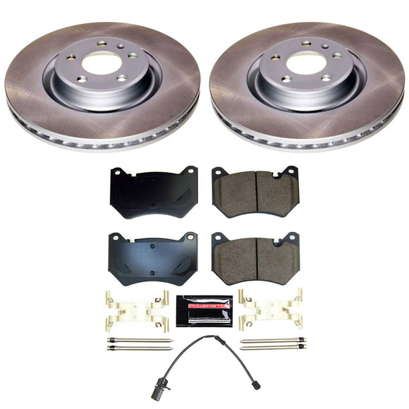 PowerStop Semi-Coated Rotor and Low-Dust Ceramic Brake Pad Kit