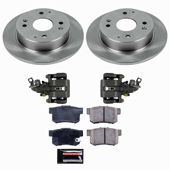 PowerStop OE Stock Replacement Low-Dust Ceramic Brake Pad, Rotor and Caliper Kit