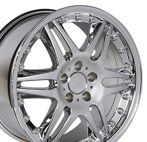 18" Replica Wheel MB09 Fits Mercedes Benz C Class Rim 18x8.5 Chrome Wheel