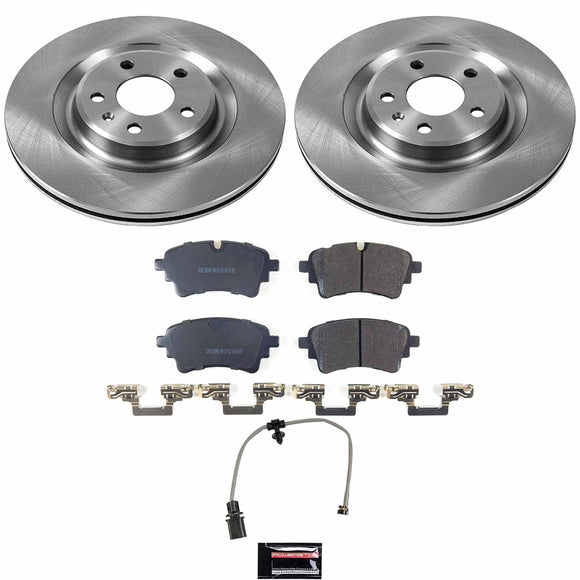 OE Stock Replacement Low-Dust Ceramic Brake Pad and Rotor Kit