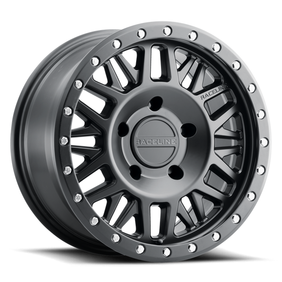 17x8.5 Raceline 951B Satin Black 6x139.7 6x5.5 ET0 Wheel Rim
