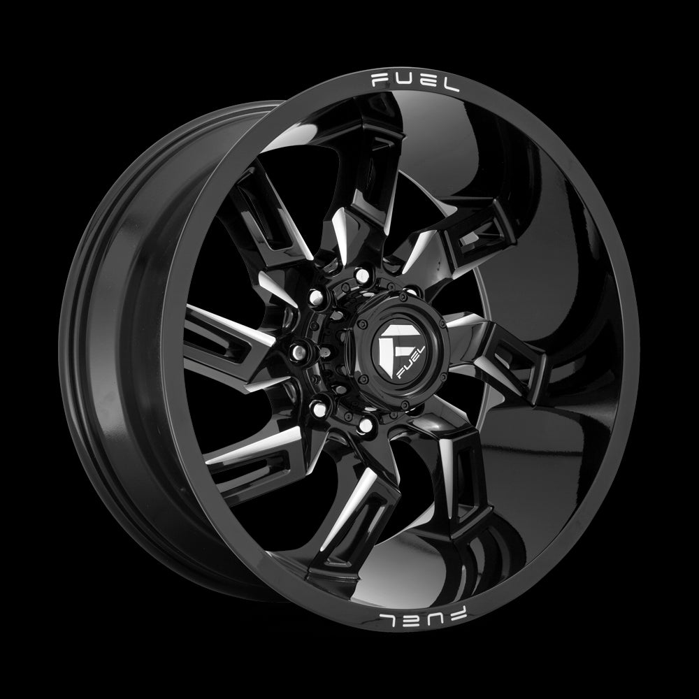 22X10 Fuel D747 LOCKDOWN Gloss Black Milled 8X170 ET-18 wheel/rim