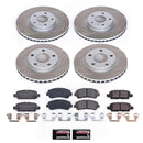 PowerStop Semi-Coated Rotor and Low-Dust Ceramic Brake Pad Kit