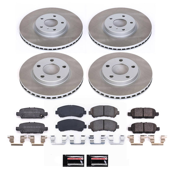 PowerStop Semi-Coated Rotor and Low-Dust Ceramic Brake Pad Kit