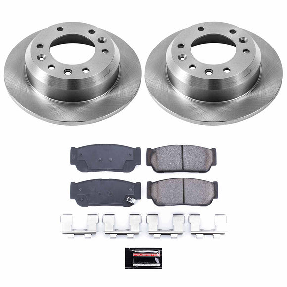 PowerStop OE Stock Replacement Low-Dust Ceramic Brake Pad and Rotor Kit