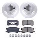 PowerStop Genuine Geomet Coated Rotor and Low-Dust Ceramic Brake Pad Kit