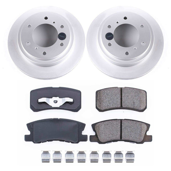PowerStop Genuine Geomet Coated Rotor and Low-Dust Ceramic Brake Pad Kit
