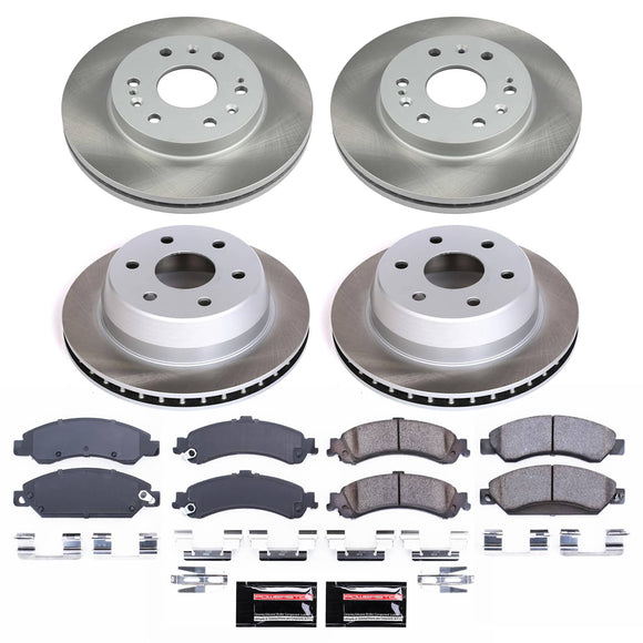 PowerStop Semi-Coated Rotor and Low-Dust Ceramic Brake Pad Kit