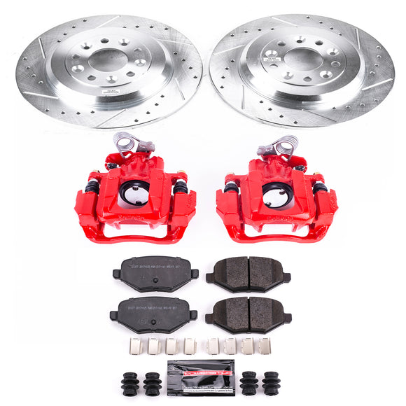 PowerStop Z23 Daily Driver Carbon-Fiber Ceramic Pads Drilled & Slotted Rotor & C