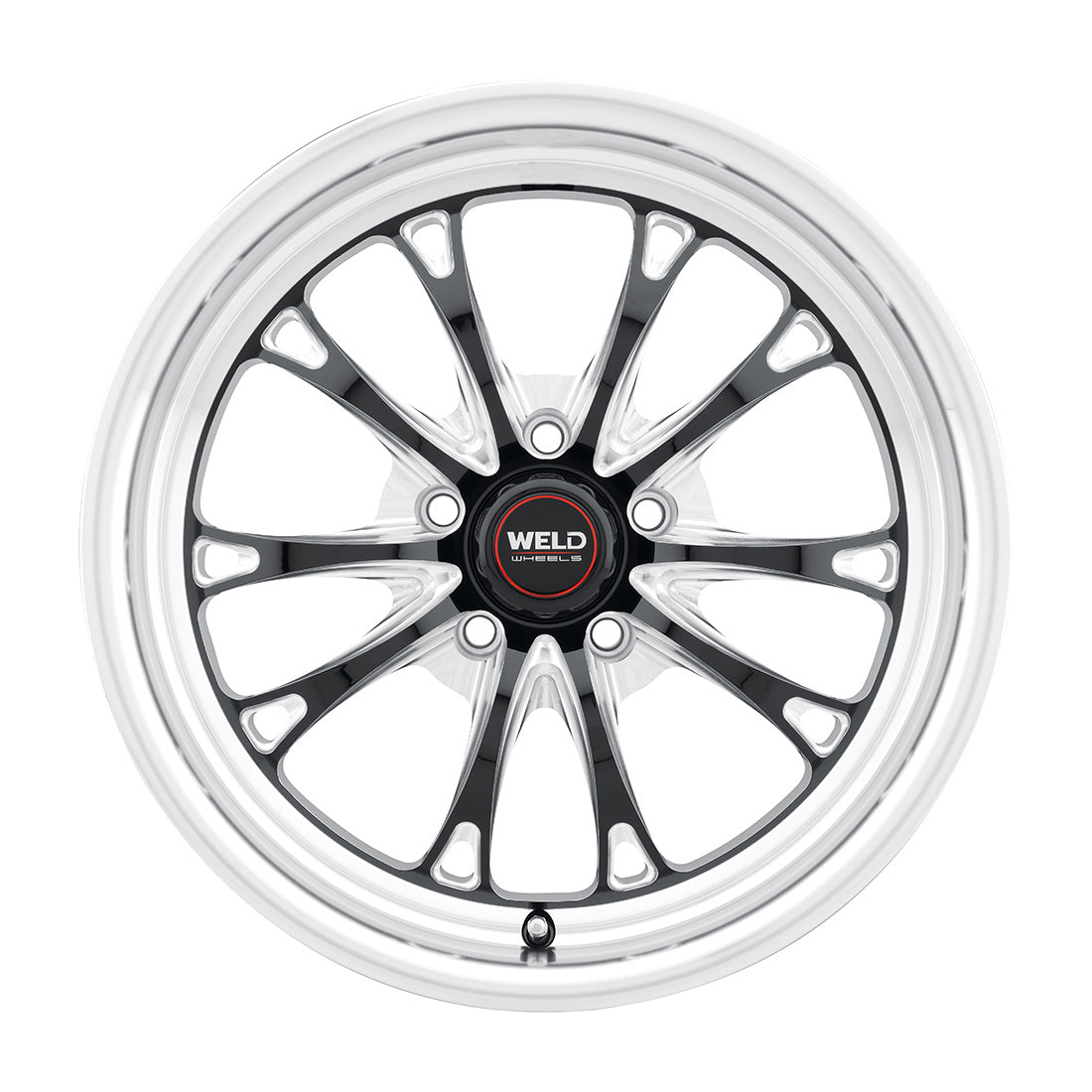 17x11 WELD Performance Belmont Drag Black Mill 5x120.65 5x4.75 ET43 Wheel - 0