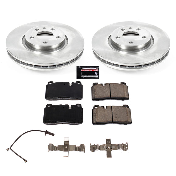 PowerStop OE Stock Replacement Low-Dust Ceramic Brake Pad and Rotor Kit