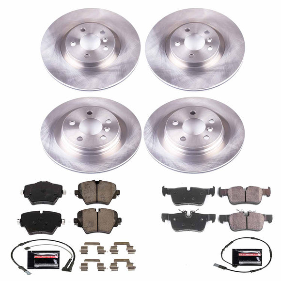 PowerStop OE Stock Replacement Low-Dust Ceramic Brake Pad and Rotor Kit
