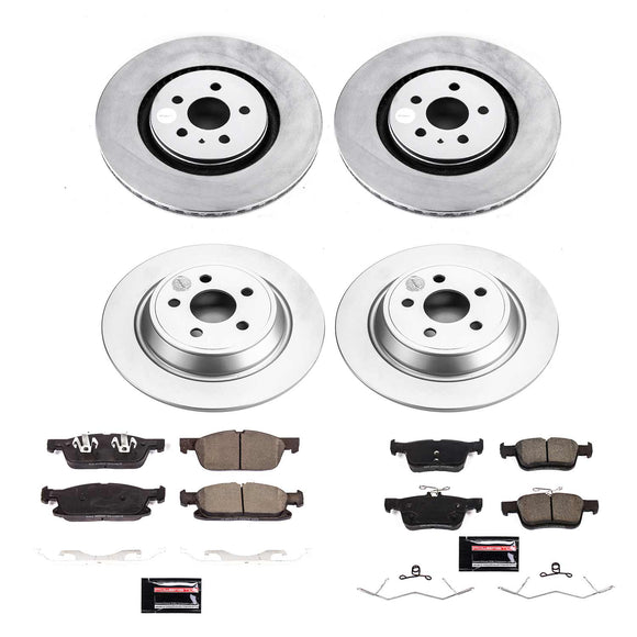 PowerStop Genuine Geomet Coated Rotor and Low-Dust Ceramic Brake Pad Kit