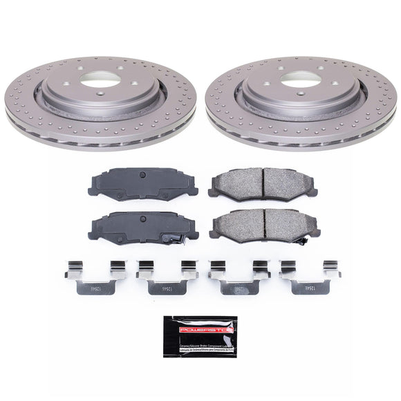 PowerStop Genuine Geomet Coated Rotor and Low-Dust Ceramic Brake Pad Kit