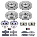 PowerStop OE Stock Replacement Low-Dust Ceramic Brake Pad, Rotor and Caliper Kit