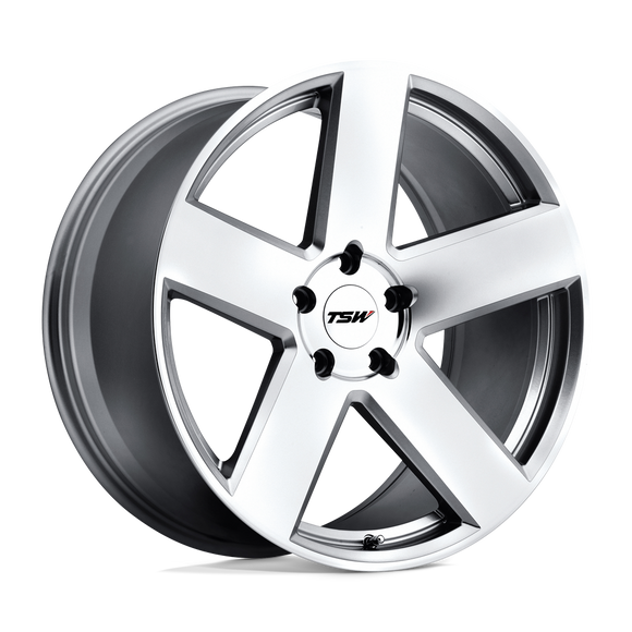 18X9.5 TSW Bristol Wheel/Rim Silver / Mirror 5X114.3 ET20 18-9.5 5-114.3