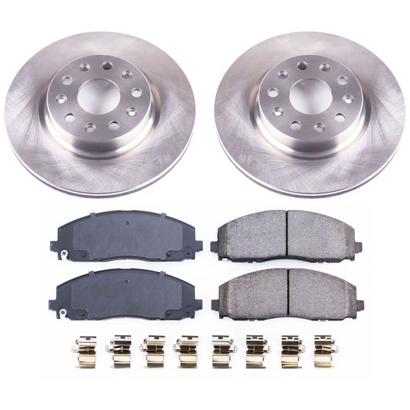 PowerStop OE Stock Replacement Low-Dust Ceramic Brake Pad and Rotor Kit