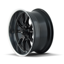 18x8 Ridler 650 Matte Black/Polished Lip Wheel/Rim 5x120.65 5-120.65 18-8
