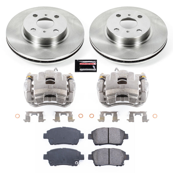 PowerStop OE Stock Replacement Low-Dust Ceramic Brake Pad, Rotor and Caliper Kit