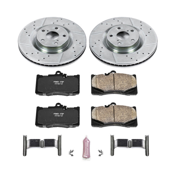 PowerStop Z23 Daily Driver Carbon-Fiber Ceramic Brake Pad and Drilled & Slotted