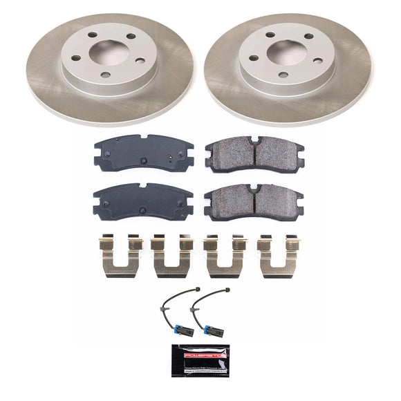 PowerStop Semi-Coated Rotor and Low-Dust Ceramic Brake Pad Kit