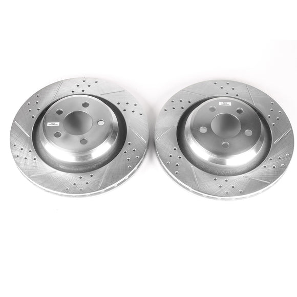 PowerStop Evolution Drilled Slotted Rotors Pair Rear For Chrysler 300