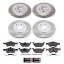 PowerStop Semi-Coated Rotor and Low-Dust Ceramic Brake Pad Kit