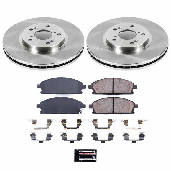 PowerStop OE Stock Replacement Low-Dust Ceramic Brake Pad and Rotor Kit