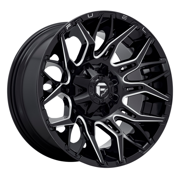 22x12 Fuel Off-Road D769 Twitch Gloss Black Milled 6x135 ET-44 CB106.1 Wheel Rim