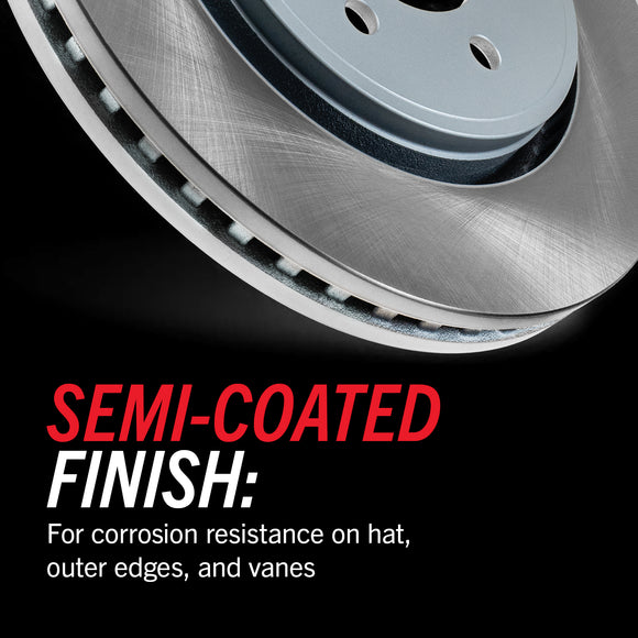 PowerStop Semi-Coated Rotor and Low-Dust Ceramic Brake Pad Kit