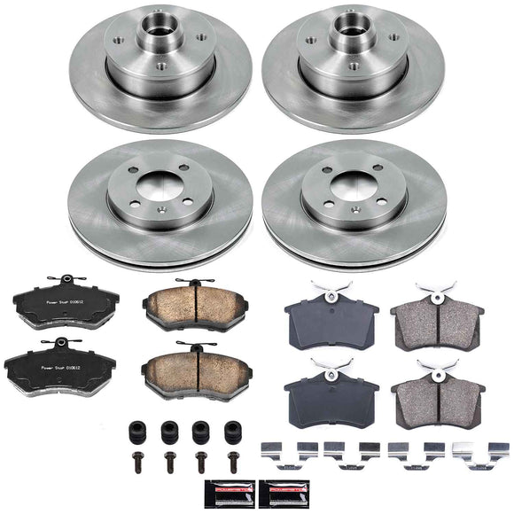 PowerStop OE Stock Replacement Low-Dust Ceramic Brake Pad and Rotor Kit