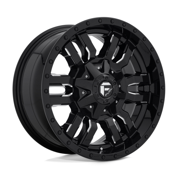 18x9 Fuel Off-Road D595 Sledge Gloss Black Milled 8x180 ET20 CB124.2 Wheel Rim