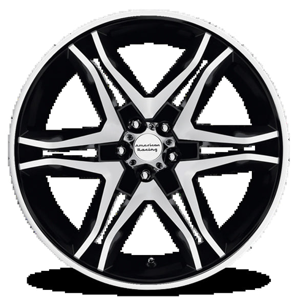 20x8.5 American Racing Mainline Black Wheel/Rim 5x114.3 20-8.5 5-114.3
