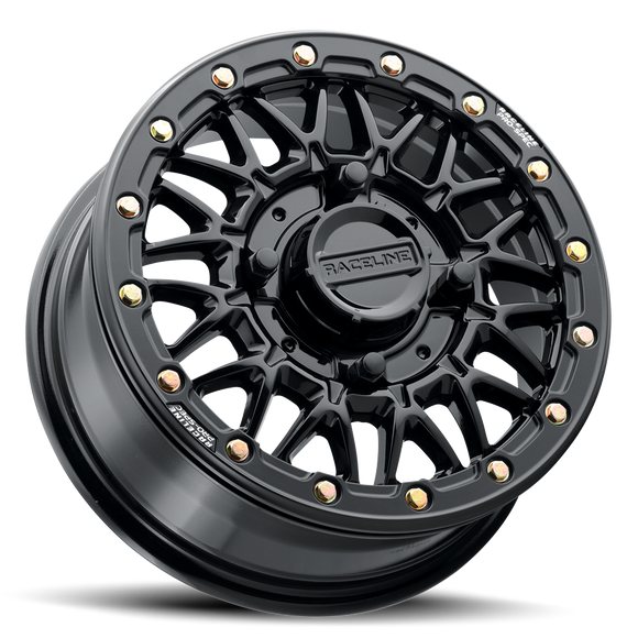15x6 Raceline A15GB Omega Gloss Black 4x137 ET40 CB110.18 Wheel